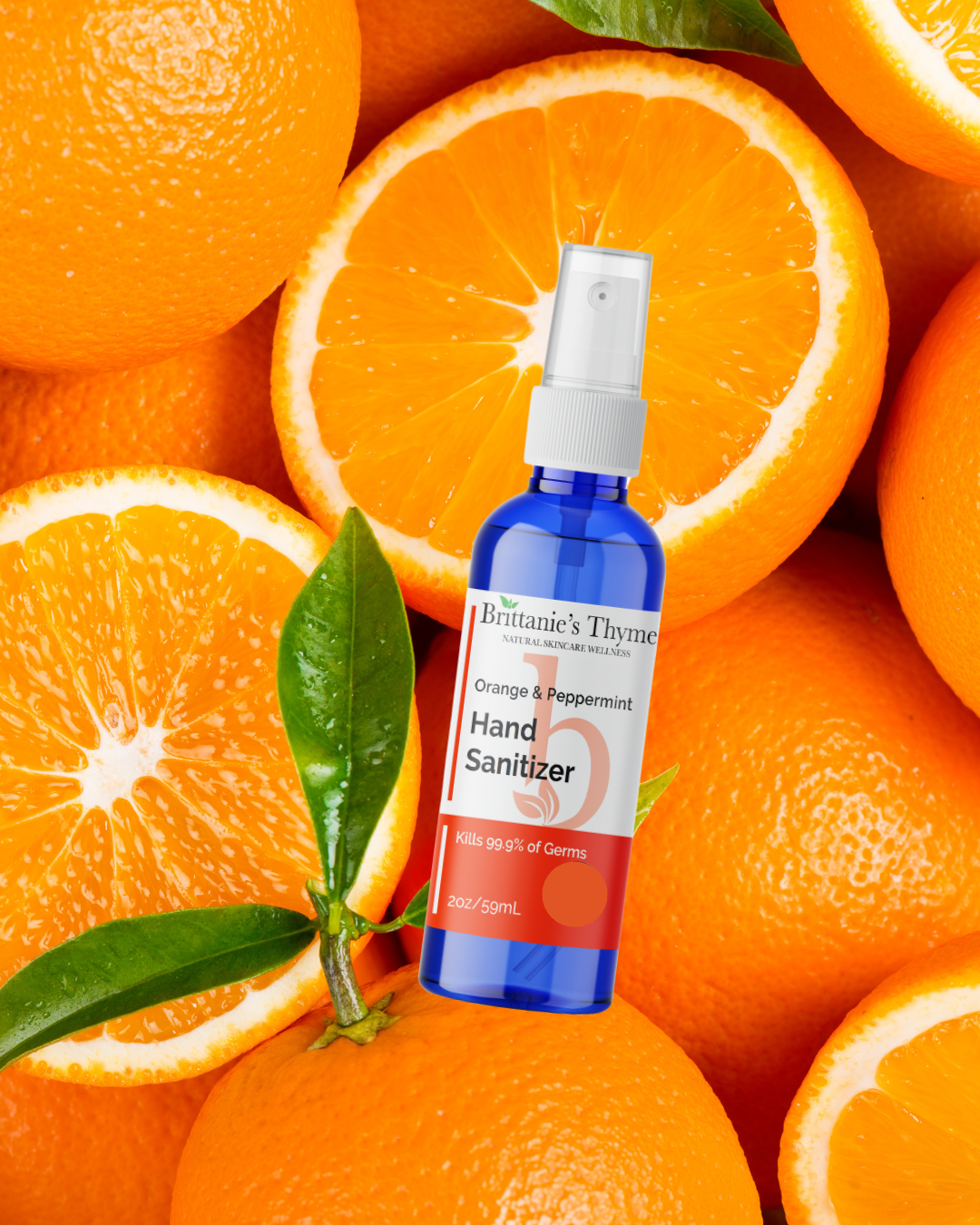 Organic Orange Hand Sanitizer Spray 6 Pack