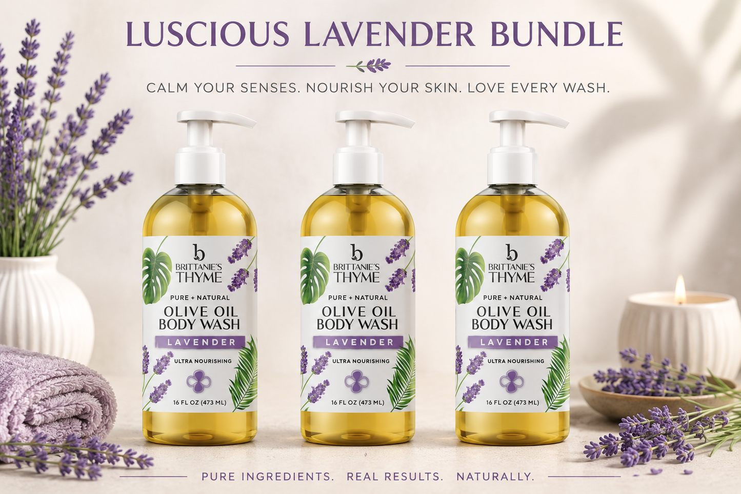 Luscious Lavender Olive Oil Hand Soap Bundle