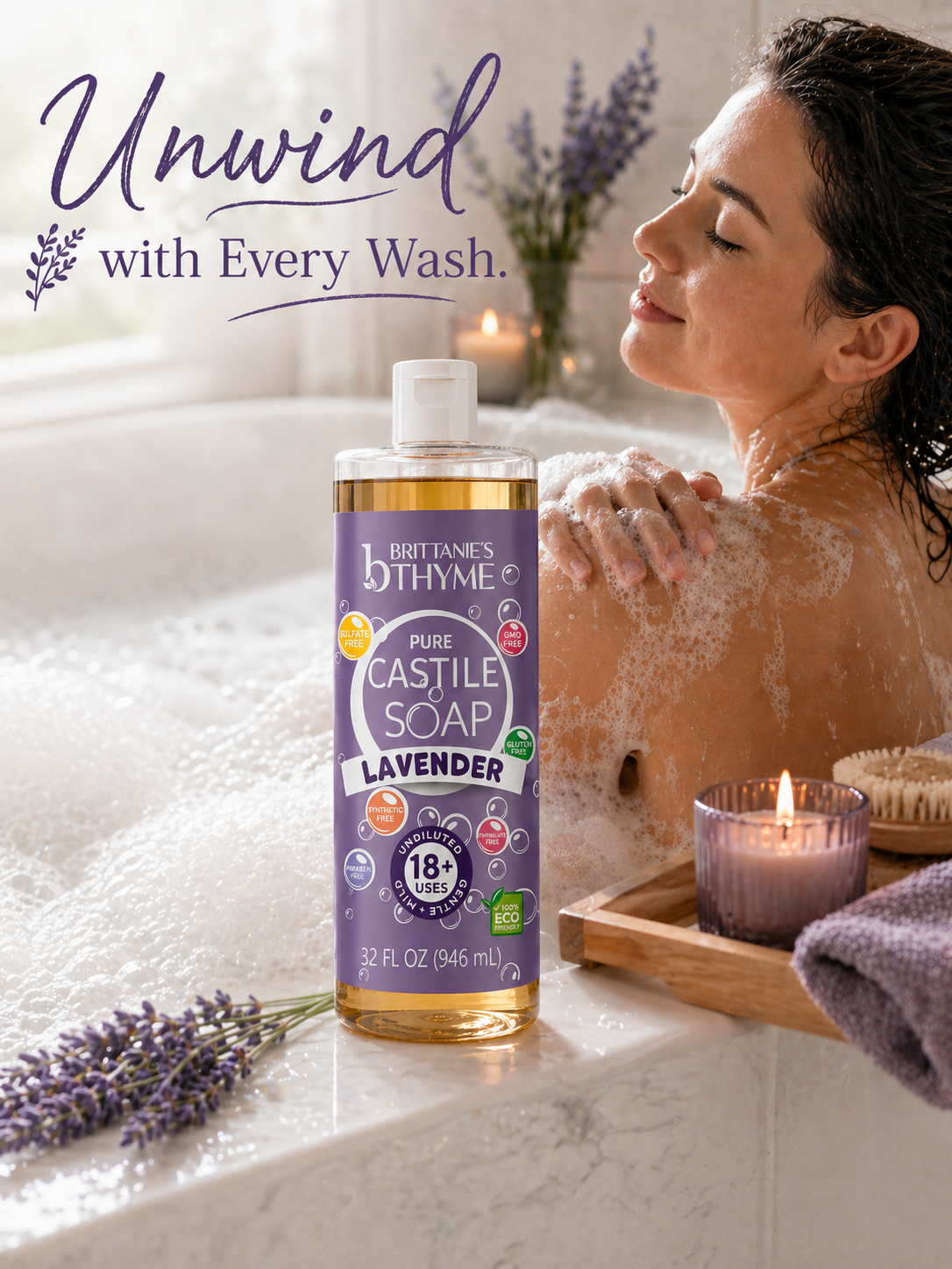 Lavender Pure Castile Liquid Soap
