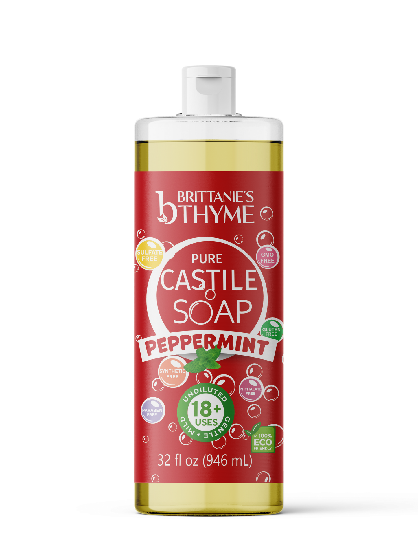 Peppermint Pure Castile Liquid Soap