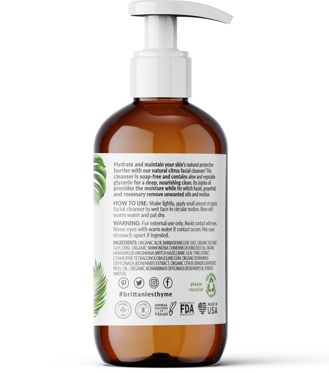 Organic Citrus Facial Cleanser