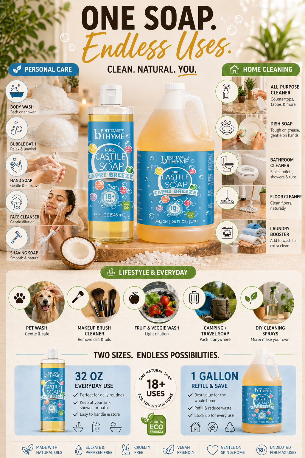Pure Castile Capri Breeze Soap