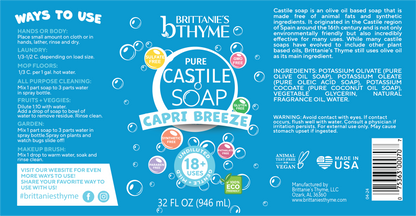 Pure Castile Capri Breeze Soap