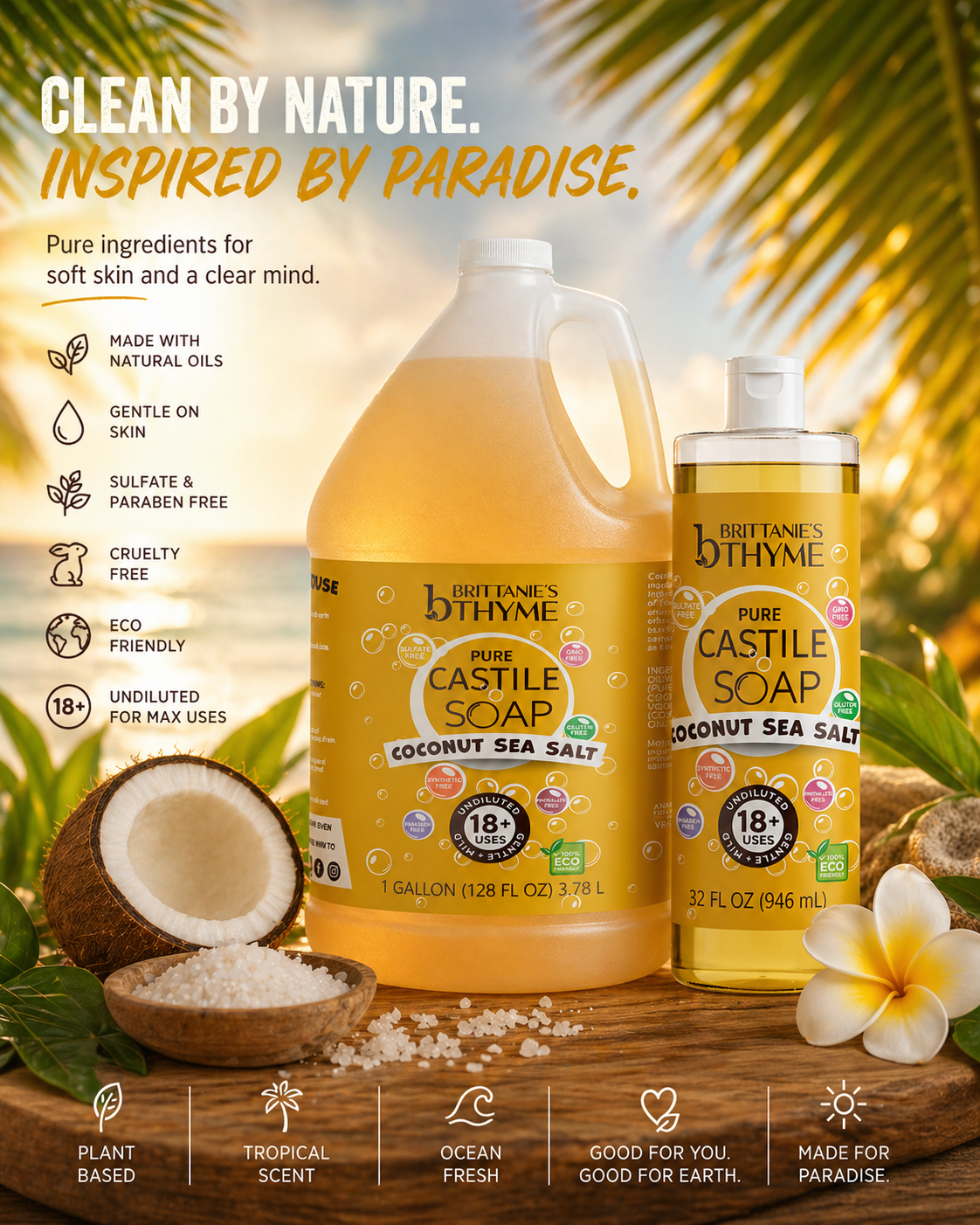 Pure Castile Coconut Sea Salt Soap