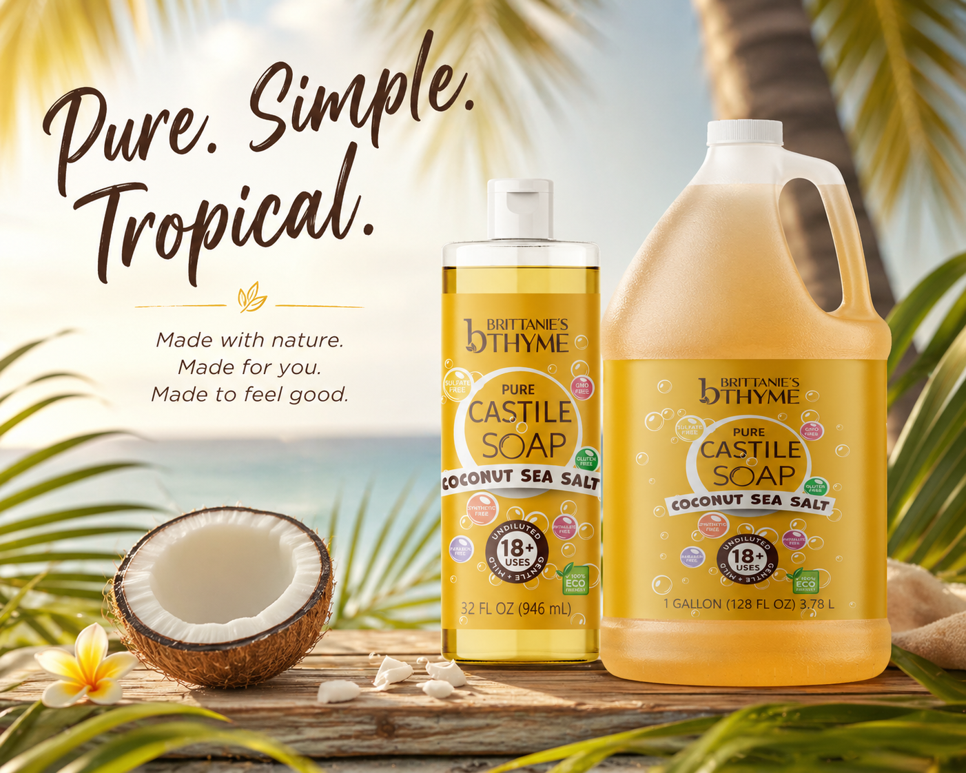 Pure Castile Coconut Sea Salt Soap