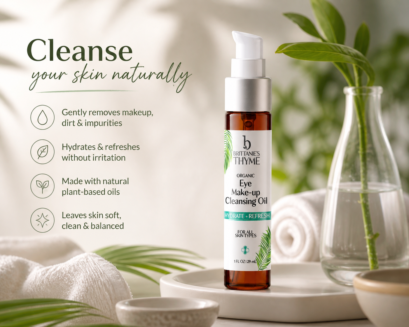Organic Eye Makeup Cleansing Oil