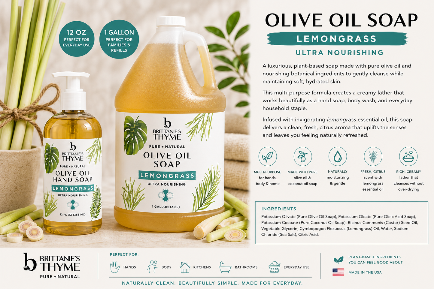Lemongrass Hand Soap Refill Bundle