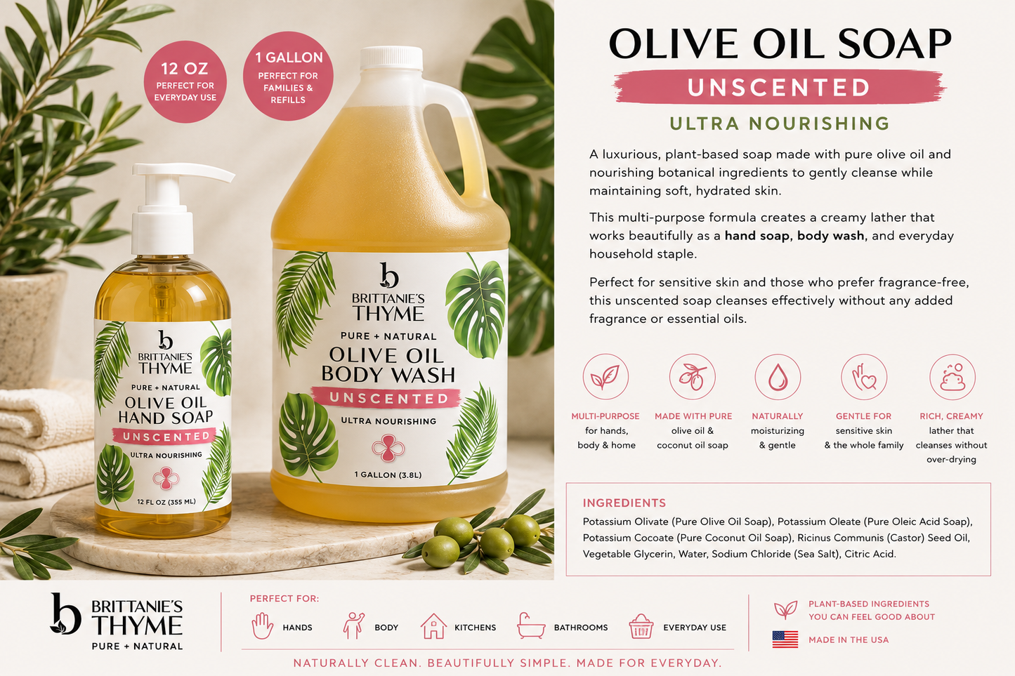 Unscented Hand Soap Refill Bundle