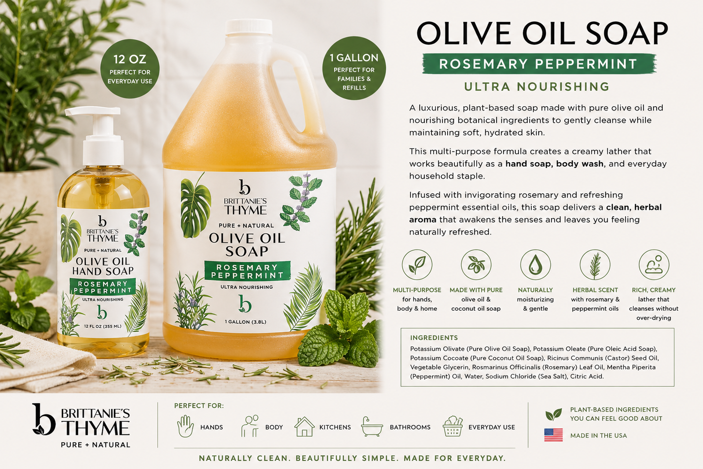 Rosemary Peppermint Hand Soap Refill Bundle