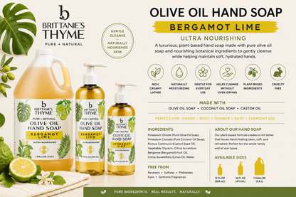 Bergamot Lime Olive Oil Hand Soap