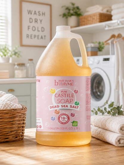 Dead Sea Salt Pure Castile Liquid Soap - Shop Now for Gentle