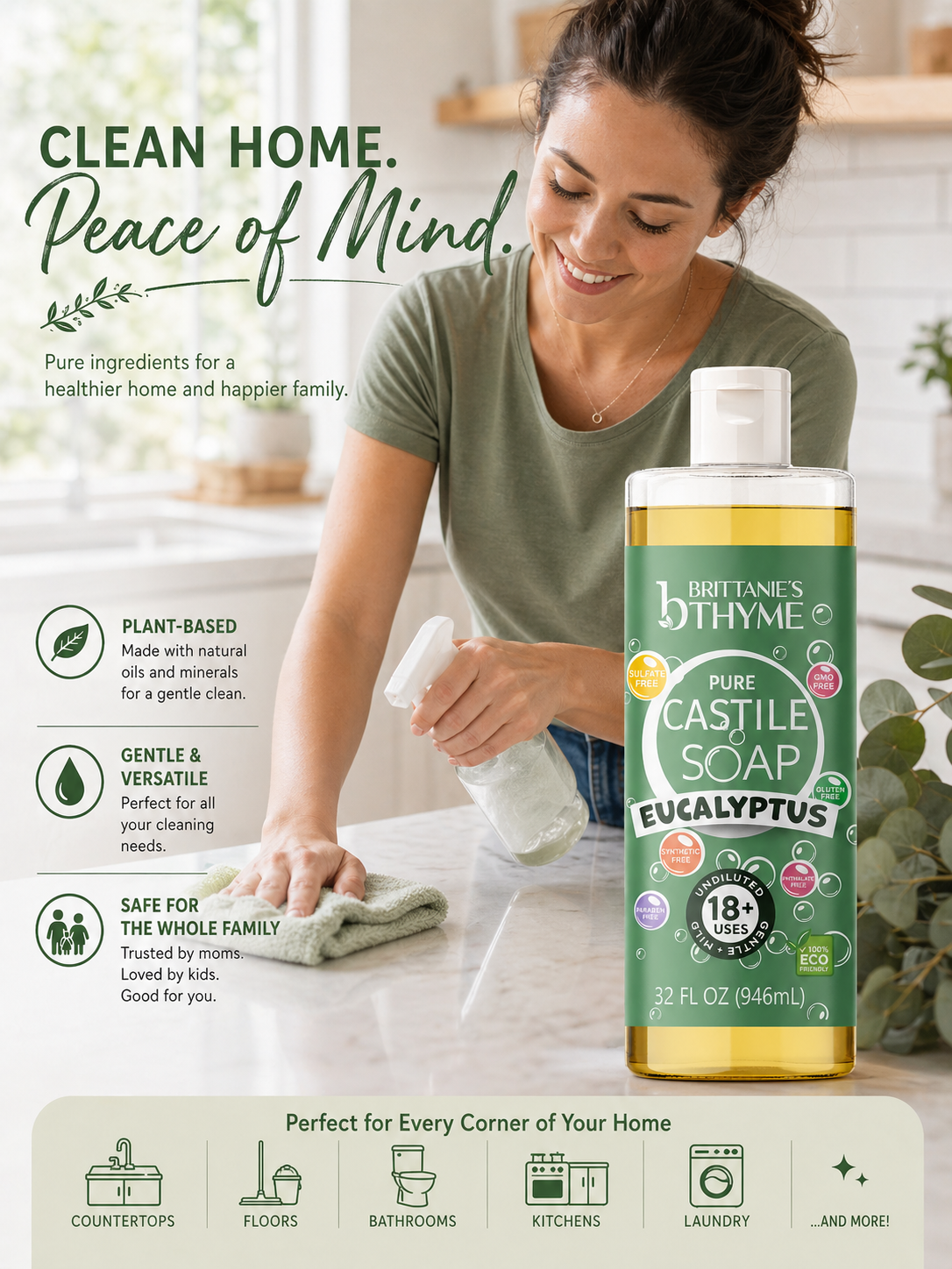 Eucalyptus Pure Castile Liquid Soap