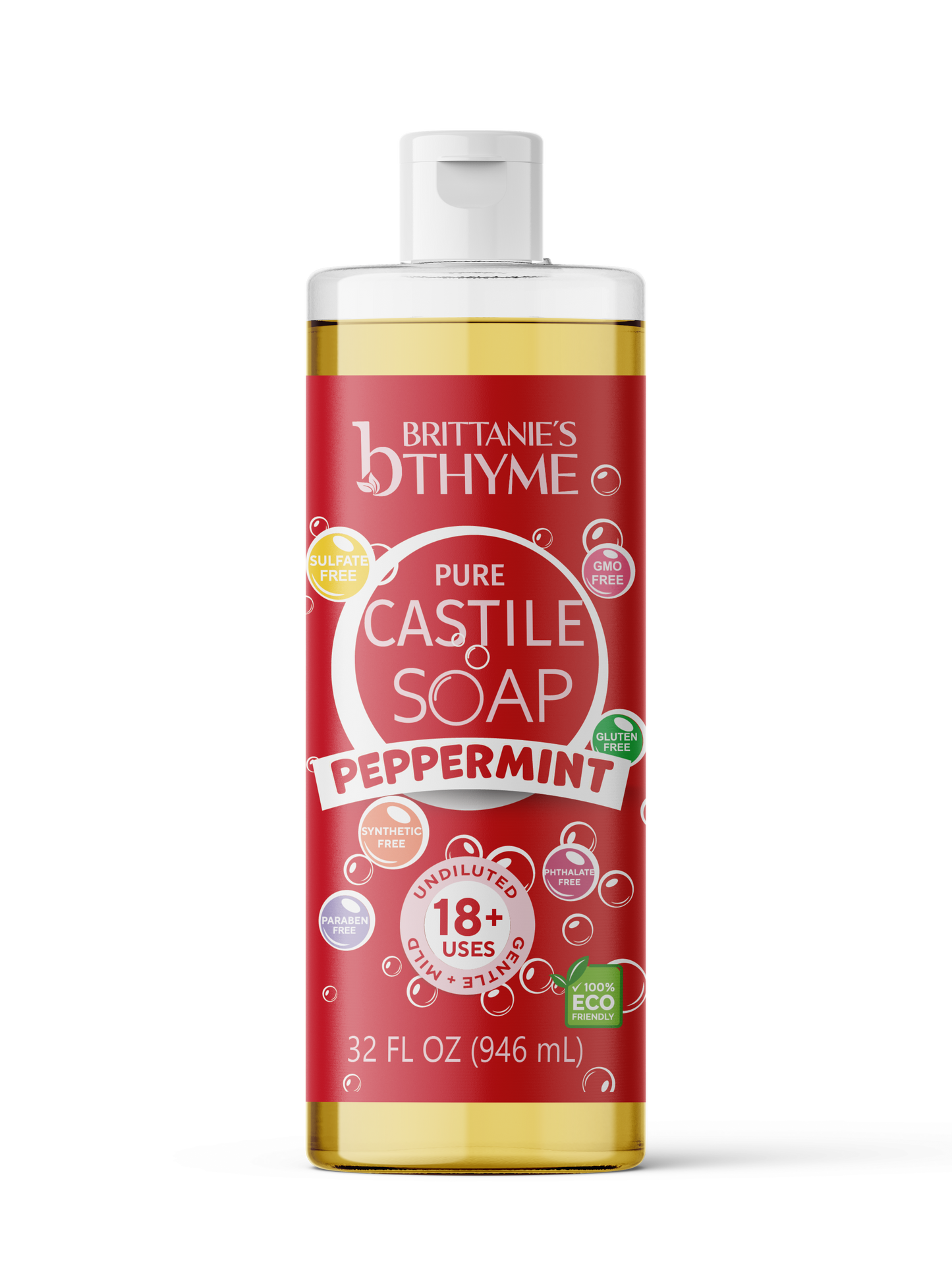 Peppermint Pure Castile Liquid Soap