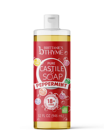 Peppermint Pure Castile Liquid Soap