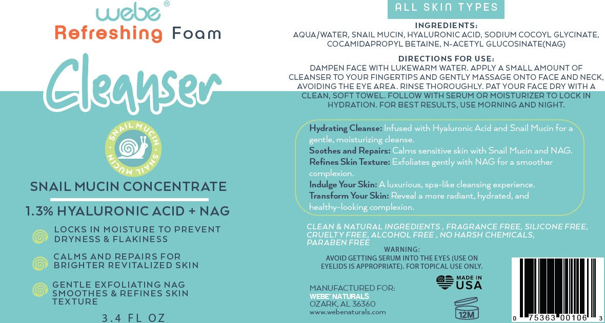 Webe® Refreshing Foam Cleanser