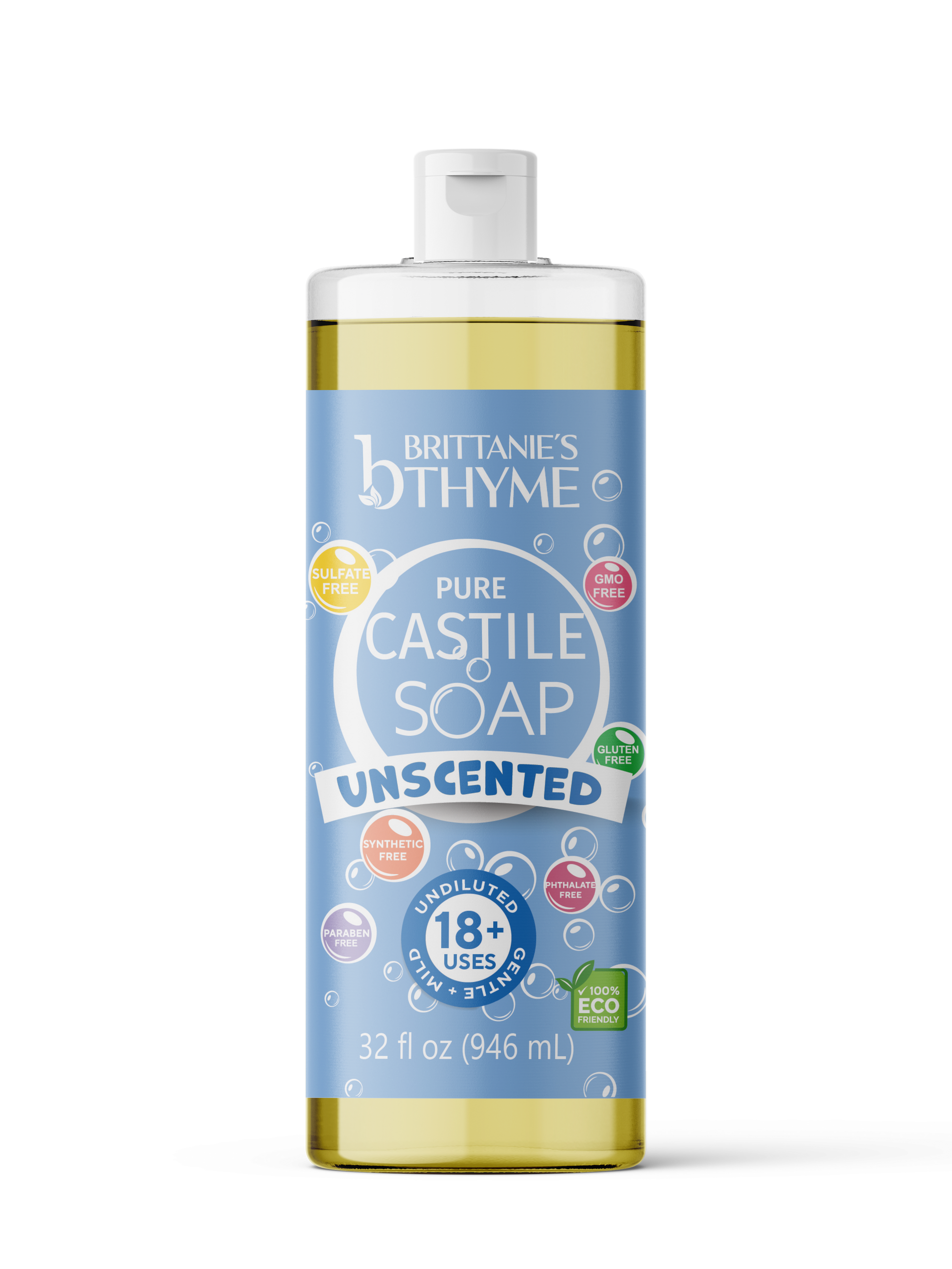 Pure Castile Hand and Body Soap Unscented Brittanie s Thyme