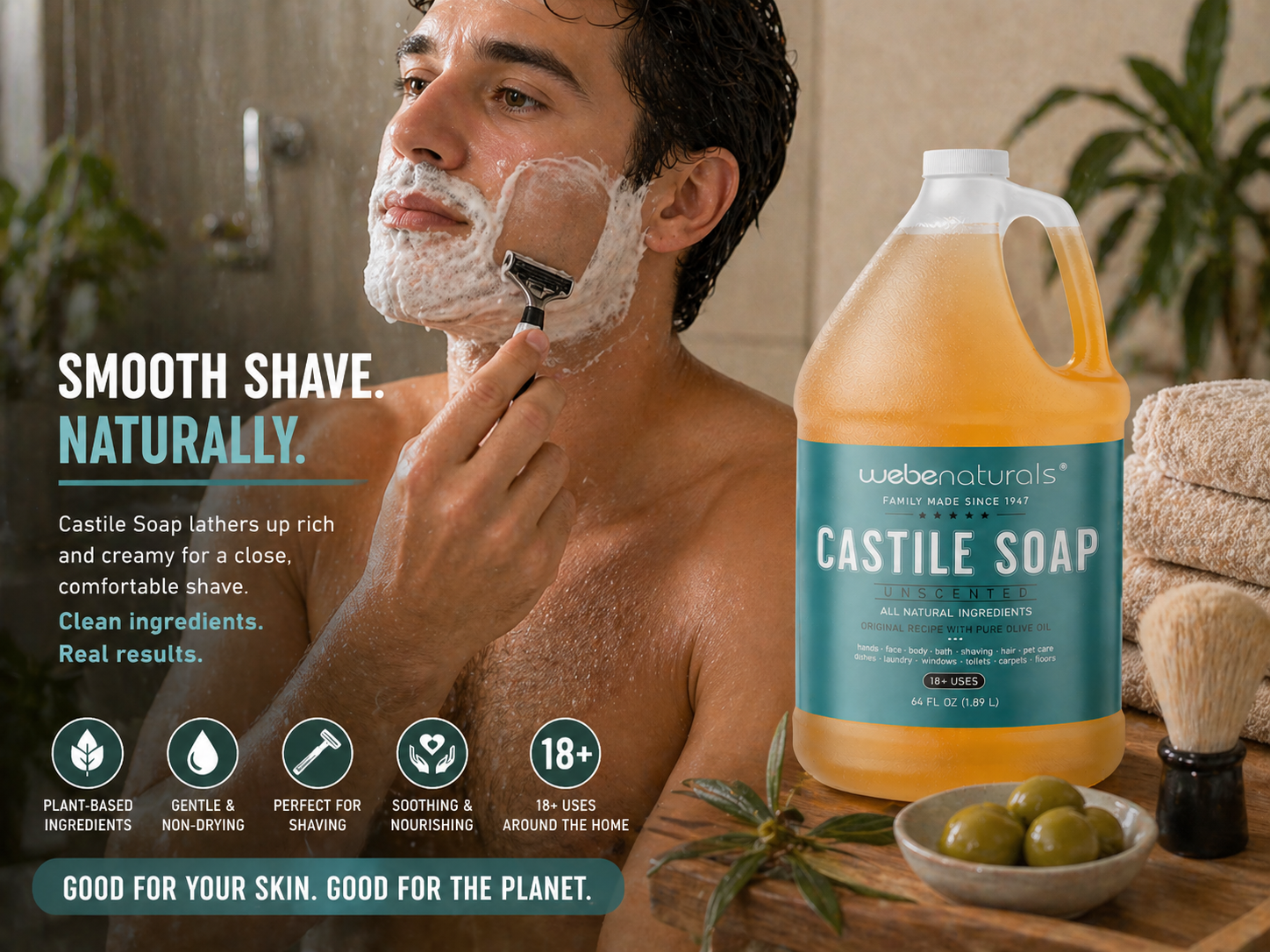Webe ® Naturals 64oz Unscented Castile Soap – Brittanie's Thyme