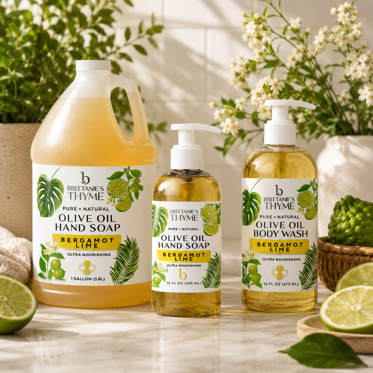 Bergamot Lime Olive Oil Hand Soap