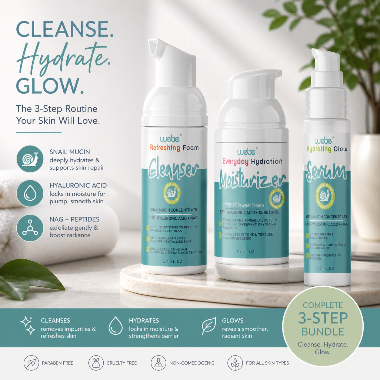 The Timeless Glow Trio Skincare Bundle