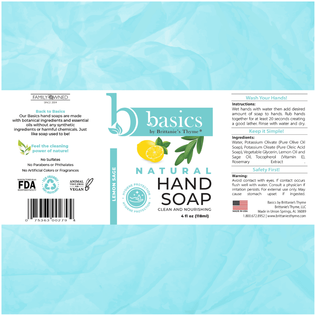 Basics Lemon Sage Hand Soap