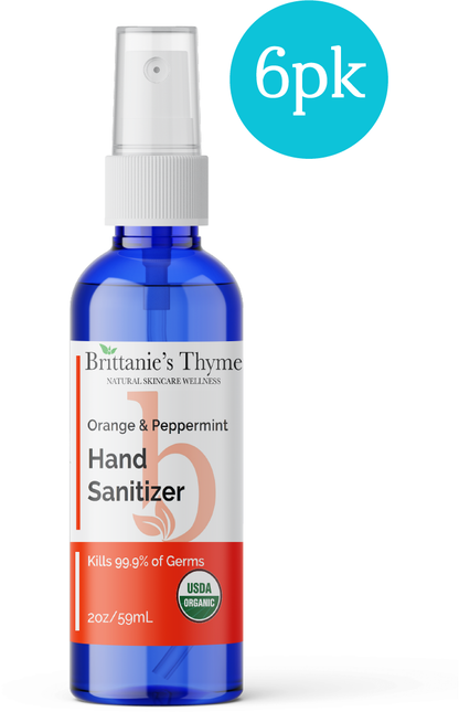 Organic Orange Hand Sanitizer Spray 6 Pack